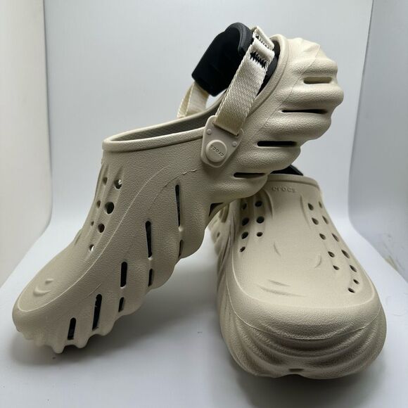 CROCS ECHO CLOG MENS 10 WOMENS 12 BONE WHITE - NEW - Picture 7 of 7